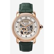 A0787 C1 D6 H1 S17 B3 Arabesque Collection カスタムウォッチ 自動巻き メンズ / ケース:RG / ダイアル:シルバー・アラビア数字(2) / ハンズ:ローズゴールド / ストラップ:Nobilta グリーン / Dバックル:ローズゴールド
