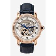 A0809 C1 D6 H2 S5 B1 Arabesque Collection カスタムウォッチ 自動巻き メンズ / ケース:RG / ダイアル:シルバー・アラビア数字(2) / ハンズ:ブルー / ストラップ:Imperatore ダークブルー・ウォータープルーフ / ピンバックル:ローズゴールド