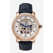 A0821 C1 D6 H2 S8 B1 Arabesque Collection カスタムウォッチ 自動巻き メンズ / ケース:RG / ダイアル:シルバー・アラビア数字(2) / ハンズ:ブルー / ストラップ:Imperatore ダークブルー / ピンバックル:ローズゴールド