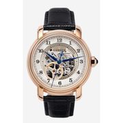 A0825 C1 D6 H2 S9 B1 Arabesque Collection カスタムウォッチ 自動巻き メンズ / ケース:RG / ダイアル:シルバー・アラビア数字(2) / ハンズ:ブルー / ストラップ:Imperatore ブラック / ピンバックル:ローズゴールド