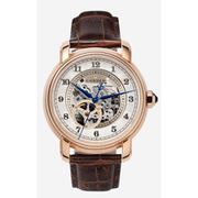 A0830 C1 D6 H2 S10 B2 Arabesque Collection カスタムウォッチ 自動巻き メンズ / ケース:RG / ダイアル:シルバー・アラビア数字(2) / ハンズ:ブルー / ストラップ:Imperatore ダークブラウン / ピンバックル:ステンレスシルバー