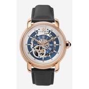A1019 C1 D8 H1 S3 B3 Arabesque Collection カスタムウォッチ 自動巻き メンズ / ケース：RG / ダイアル：シルバー・ブルー / ハンズ：ローズゴールド / ストラップ：Maschile ブラック / Dバックル：ローズゴールド
