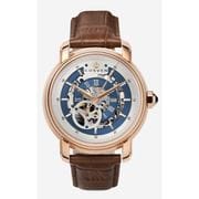 A1021 C1 D8 H1 S4 B1 Arabesque Collection カスタムウォッチ 自動巻き メンズ / ケース：RG / ダイアル：シルバー・ブルー / ハンズ：ローズゴールド / ストラップ：Imperatore ブラウン / ピンバックル：ローズゴールド