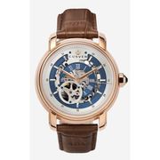 A1033 C1 D8 H1 S7 B1 Arabesque Collection カスタムウォッチ 自動巻き メンズ / ケース：RG / ダイアル：シルバー・ブルー / ハンズ：ローズゴールド / ストラップ：Imperatore ブラウン・ウォータープルーフ / ピンバックル：ローズゴールド