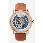A1059 C1 D8 H1 S13 B3 Arabesque Collection カスタムウォッチ 自動巻き メンズ / ケース:RG / ダイアル:シルバー・ブルー / ハンズ:ローズゴールド / ストラップ:Maschile キャメルブラウン / Dバックル:ローズゴールド