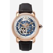 A1066 C1 D8 H1 S15 B2 Arabesque Collection カスタムウォッチ 自動巻き メンズ / ケース:RG / ダイアル:シルバー・ブルー / ハンズ:ローズゴールド / ストラップ:Nobilta ディープブラウン / ピンバックル:ステンレスシルバー