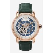 A1074 C1 D8 H1 S17 B2 Arabesque Collection カスタムウォッチ 自動巻き メンズ / ケース:RG / ダイアル:シルバー・ブルー / ハンズ:ローズゴールド / ストラップ:Nobilta グリーン / ピンバックル:ステンレスシルバー