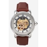 A1197 C2 D1 H1 S12 B1 Arabesque Collection カスタムウォッチ 自動巻き メンズ / ケース:SS / ダイアル:ゴールド・アラビア数字(1) / ハンズ:ローズゴールド / ストラップ:Maschile レッドブラウン / ピンバックル:ローズゴールド
