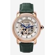 A0859 C1 D6 H2 S17 B3 Arabesque Collection カスタムウォッチ 自動巻き メンズ / ケース:RG / ダイアル:シルバー・アラビア数字(2) / ハンズ:ブルー / ストラップ:Nobilta グリーン / Dバックル:ローズゴールド