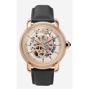 A0873 C1 D7 H1 S3 B1 Arabesque Collection カスタムウォッチ 自動巻き メンズ / ケース:RG / ダイアル:シルバー・ローズゴールド / ハンズ:ローズゴールド / ストラップ:Maschile ブラック / ピンバックル:ローズゴールド
