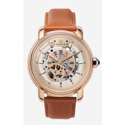 A0913 C1 D7 H1 S13 B1 Arabesque Collection カスタムウォッチ 自動巻き メンズ / ケース:RG / ダイアル:シルバー・ローズゴールド / ハンズ:ローズゴールド / ストラップ:Maschile キャメルブラウン / ピンバックル:ローズゴールド