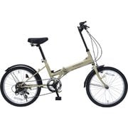折りたたみ自転車 20インチ 6段変速 MF-201 カフェ