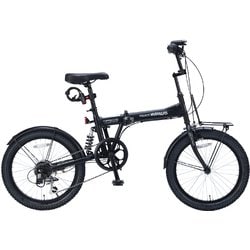 折りたたみ自転車 セミファットバイク 20型 6段変速 MF-208 マットブラック