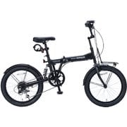 折りたたみ自転車 セミファットバイク 20型 6段変速 MF-208 マットブラック