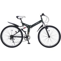折りたたみ自転車 ATB M-672 AE 26インチ 6段変速 Wサスペンション搭載 M-672 アーミーグリーン