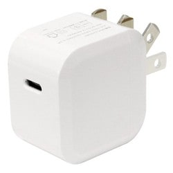 USB AC充電器 USB-C×1 2.4A 折りたたみ式プラグ採用 ホワイト MAC2201WH