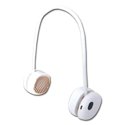 充電式 やわらかいネックバンド式 ミニネックファン 首かけ 充電式 風量4段階調節＋ウェーブ ホワイト CL-21