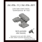 35042 1/35 Kfz.11/Sd.kfz.251 後期型スチール履帯（連結式） w/ゴム製w 112g型パッド [1/35スケール ディテールアップパーツ]