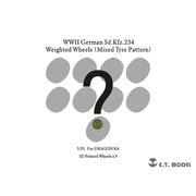 P35-110B 1/35 WW II ドイツSd.Kfz.234用大径ホイール自重変形タイヤパターン混成仕様セット（3D） [1/35スケール ディティールアップパーツ]