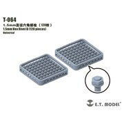 T-064 ディテールパーツ 1.5mm 六角リベット（120個入） [ディティールアップパーツ]