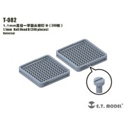 T-082 ディテールパーツ 1.1mm ボルトヘッドB（240個入） [ディティールアップパーツ]