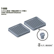 T-086 ディテールパーツ 2.0mm ボルトヘッドB（120個入） [ディティールアップパーツ]