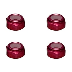 SGX-02UR アルミ薄型ナイロンナット M2 4pcs レッド [ラジコン用パーツ]