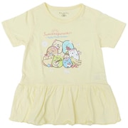 22863061 すみっコぐらし KIDS フルーツ 裾フリル Tシャツ YELLOW 120cm [キャラクター衣料品]