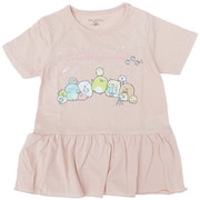 22863062 すみっコぐらし KIDS ホシゾラ 裾フリル Tシャツ PINK 140cm [キャラクター衣料品]