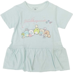 22863062 すみっコぐらし KIDS ホシゾラ 裾フリル Tシャツ SAX 130cm [キャラクター衣料品]