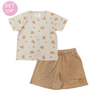 22863077 ミニオンズ KIDS ボブ＆ティム ルームウェア セットアップ 上下セット BEIGE 110cm [キャラクター衣料品]