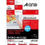 ラベルシール プリンタ兼用 強粘着 A4 65面 四辺余白付角丸 100シート 78565