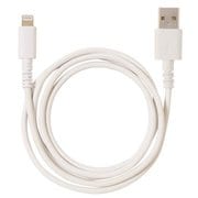 Lightning するん シリコンケーブル 1m MFI認証 ホワイト QL-0408WH