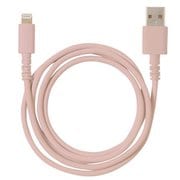 Lightning するん シリコンケーブル 1m MFI認証 ピンク QL-0408PK