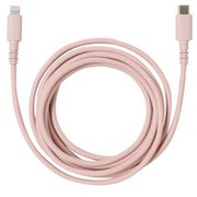USB Type-C/Lightning するん シリコンケーブル PD対応 MFI認証 2m ピンク QL-0411PK