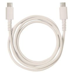 USB Type-C/USB Type-C するん シリコンケーブル PD対応 1m ホワイト QTC-0408WH