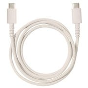 USB Type-C/USB Type-C するん シリコンケーブル PD対応 1m ホワイト QTC-0408WH