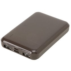 リチウムバッテリー 5000mAh Type-Cケーブル付き ブラウン QX-058DB