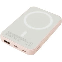 マグネット式 ワイヤレス リチウムバッテリー 5000mAh ピンク QXW-0500PK