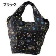 0619-00 ブラック [PETER RABBIT（ピーターラビット） ピーターラビット くり手型 コンパクト収納レジカゴバッグ]