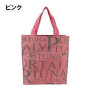1562-01 ピンク [Porta Fortuna（ポルタ フォルチューナ） プリント手提げ]