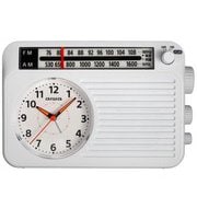 アナログ時計付き 電気長持ちホームラジオ FR-AA50W