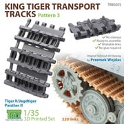 TR85055 1/35 WWII ドイツ キングタイガー用 鉄道輸送用 履帯 パターン3 [1/35スケール ディテールアップパーツ]