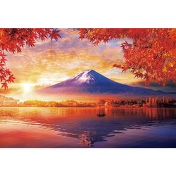33-215 日本風景 秋霧立つ富士と湖畔（山梨） [ジグソーパズル 300ピース]
