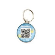 DGSL-A6-P001-001 [ペット用QRコード情報タグ 迷子札 Scamee！ for dog シール3枚+ペンダント1個セット]