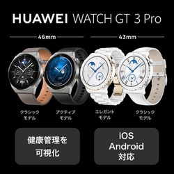 ヨドバシ.com - ファーウェイ HUAWEI HUAWEI Watch GT3 Pro 46mm Black チタン アクティブモデル  1.43インチAMOLEDディスプレイ フルオロエラストマーベルト スマートウォッチ ODN-B19 通販【全品無料配達】