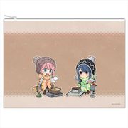 ゆるキャン△ SEASON 2 合皮フラットポーチ 各務原なでしこ＆志摩リン [キャラクターグッズ]