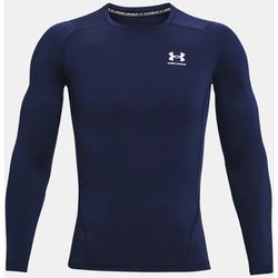 ヒートギアアーマー ロングスリーブ シャツ HG Armour Comp LS 1361524 MidnightNavy/White(410) XLサイズ [ランニングウェア シャツ メンズ]