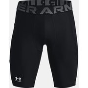 ヒートギアアーマー ロング ショーツ HG ARMOUR LNG SHORTS 1361602 Black/White(001) SMサイズ [ランニングウェア ショートパンツ メンズ]