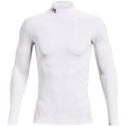 コールドギアアーマー コンプレッション ロングスリーブ モックネック シャツ メンズ 機能性スポーツウェア シャツ White/Black(100) MDサイズ 1366072